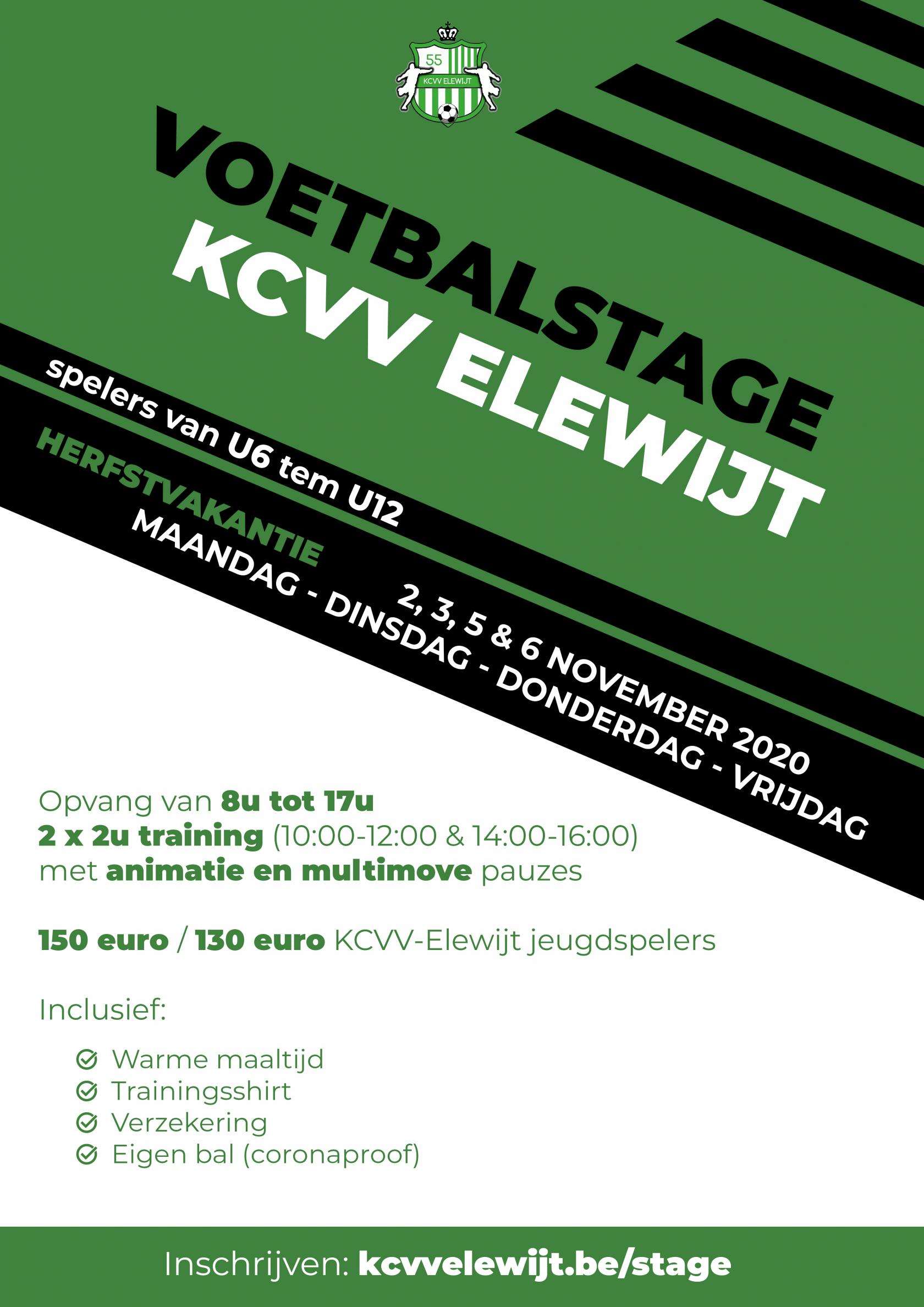 Affiche (A3) Stage KCVV Elewijt 2020