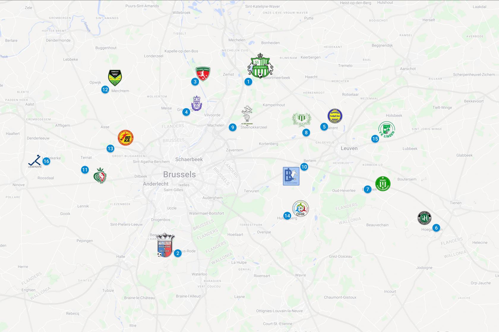 Map reeksindeling KCVV Elewijt A 2022-2023
