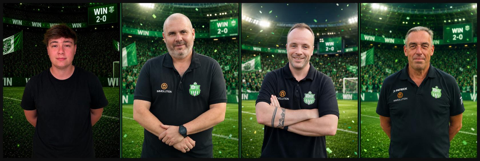 Staf vlnr: Sam - Christophe - Koen